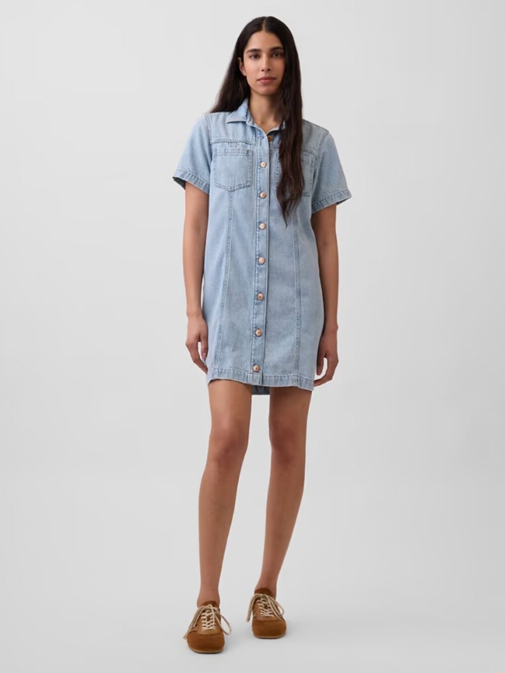 Gap UltraSoft Denim Mini Shirtdress
